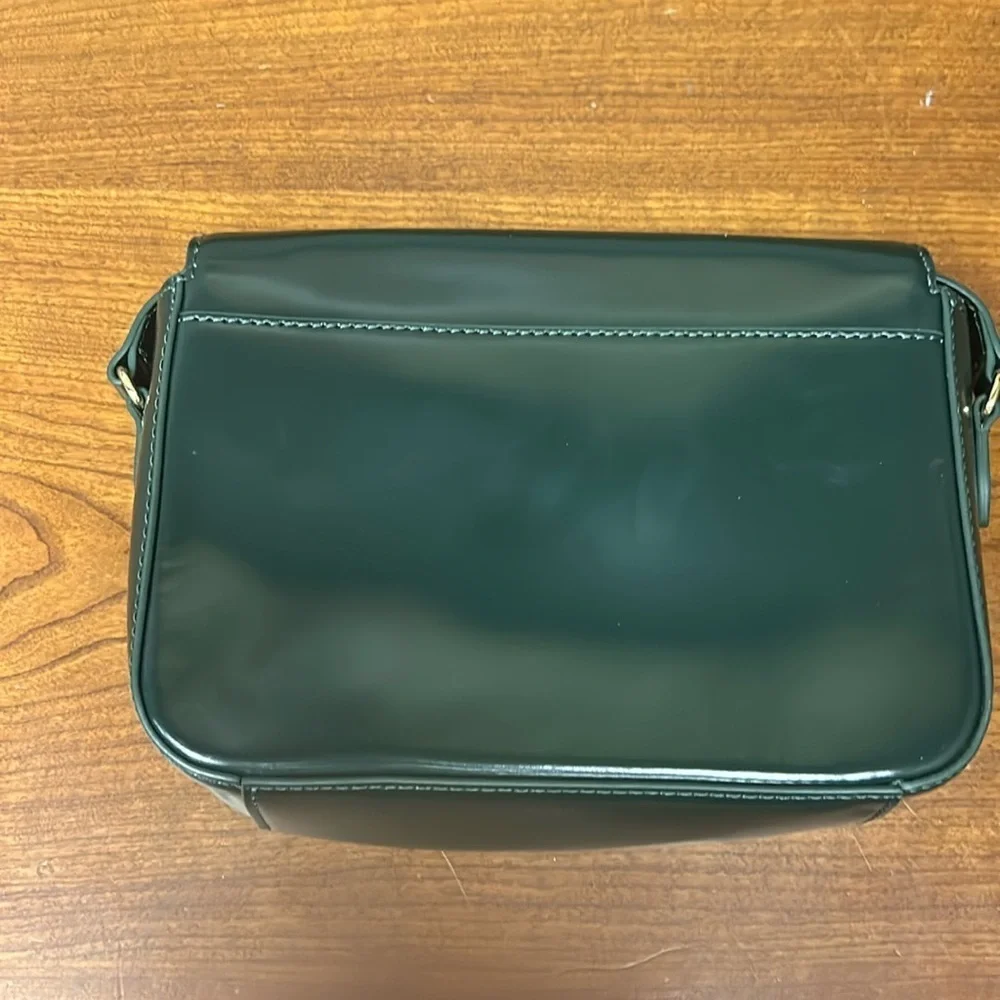 J Crew DARK GREEN Edie crossbody bag in Italian leather BP508